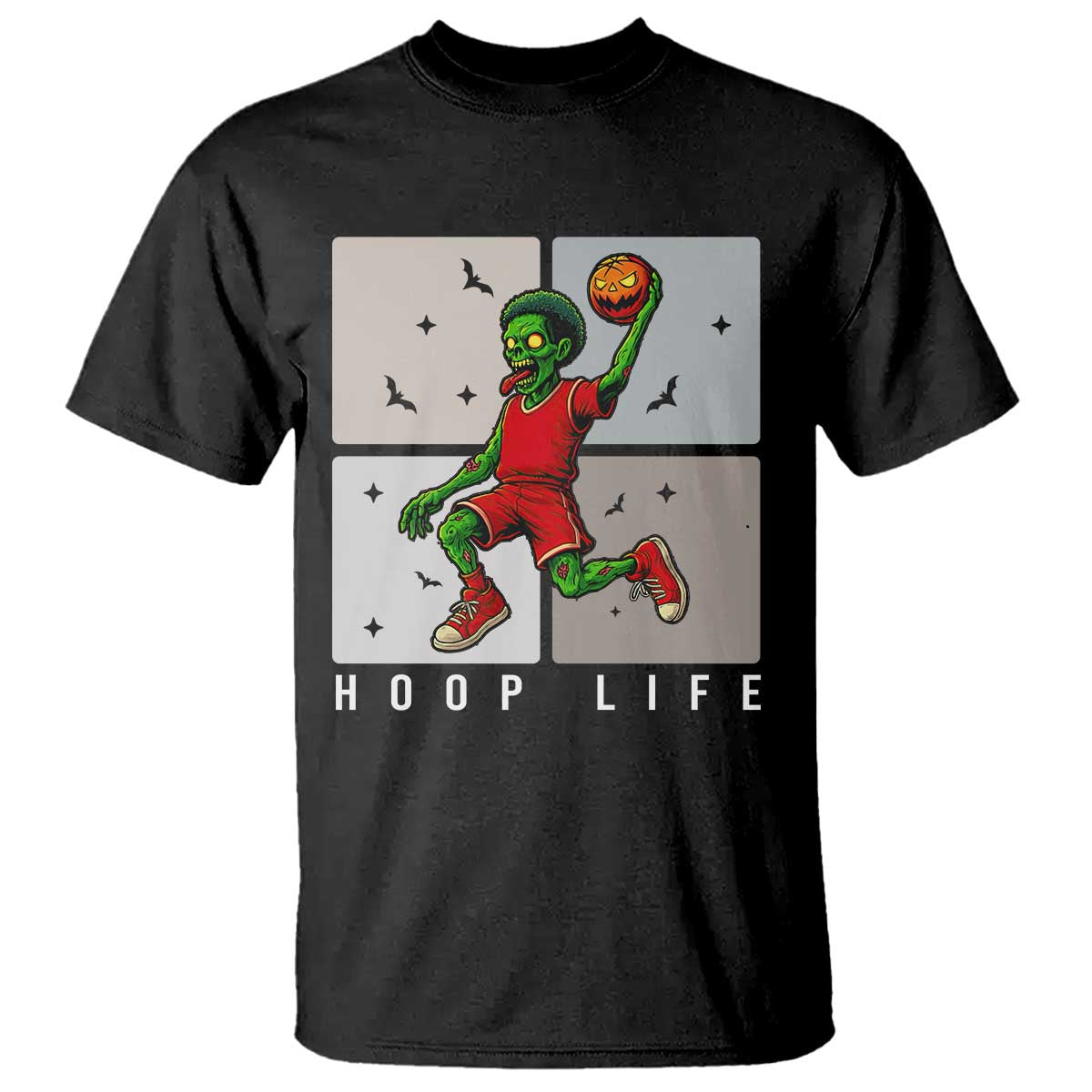 Hoop Life T Shirt Halloween Zombie Basketball Spooky Game - Wonder Print Shop