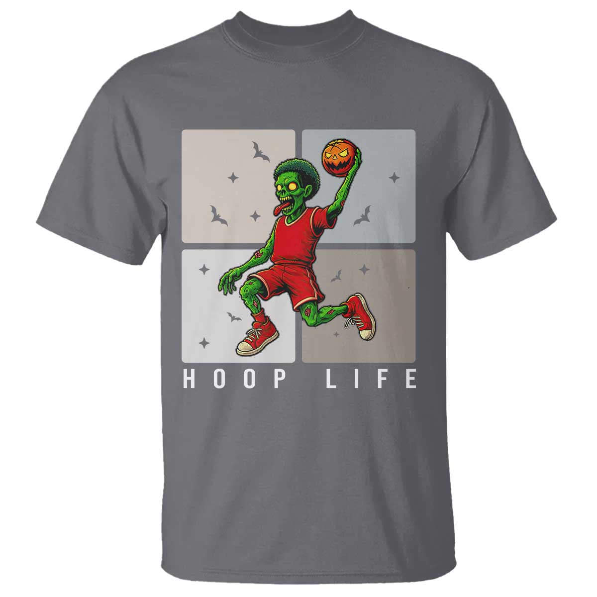 Hoop Life T Shirt Halloween Zombie Basketball Spooky Game - Wonder Print Shop