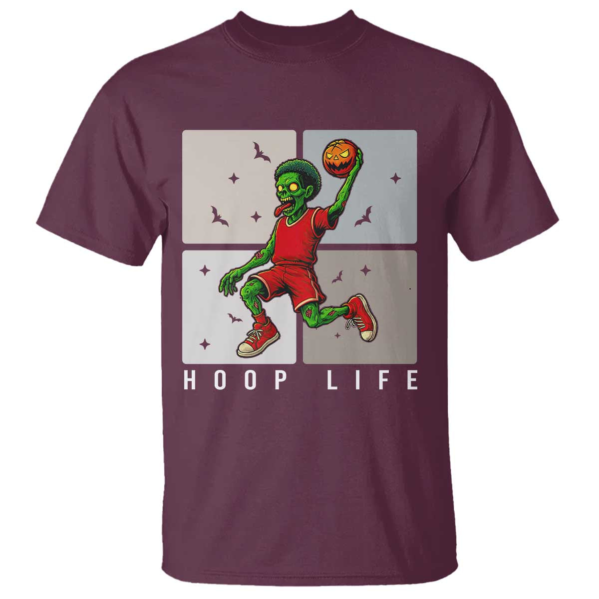 Hoop Life T Shirt Halloween Zombie Basketball Spooky Game - Wonder Print Shop