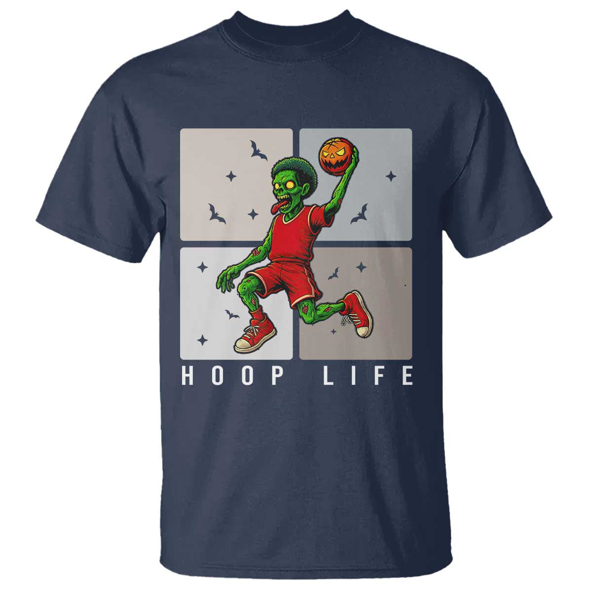 Hoop Life T Shirt Halloween Zombie Basketball Spooky Game - Wonder Print Shop