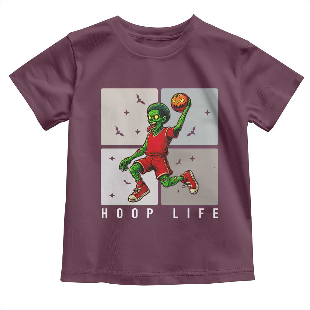 Hoop Life Toddler T Shirt Halloween Zombie Basketball Spooky Game - Wonder Print Shop