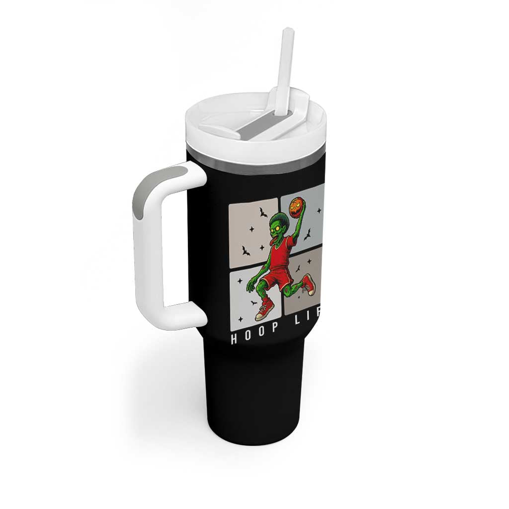 Hoop Life Tumbler With Handle Halloween Zombie Basketball Spooky Game