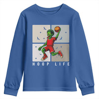 Hoop Life Youth Sweatshirt Halloween Zombie Basketball Spooky Game - Wonder Print Shop
