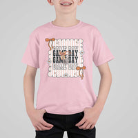 Basketball Game Day T Shirt For Kid Retro Coquette Bow Gift For Sport Lovers - Wonder Print Shop