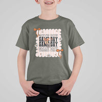 Basketball Game Day T Shirt For Kid Retro Coquette Bow Gift For Sport Lovers - Wonder Print Shop