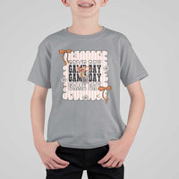 Basketball Game Day T Shirt For Kid Retro Coquette Bow Gift For Sport Lovers - Wonder Print Shop