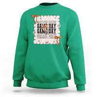 Basketball Game Day Sweatshirt Retro Coquette Bow Gift For Sport Lovers - Wonder Print Shop