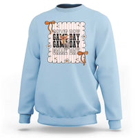 Basketball Game Day Sweatshirt Retro Coquette Bow Gift For Sport Lovers - Wonder Print Shop