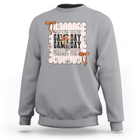 Basketball Game Day Sweatshirt Retro Coquette Bow Gift For Sport Lovers - Wonder Print Shop