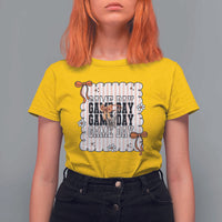 Basketball Game Day T Shirt For Women Retro Coquette Bow Gift For Sport Lovers - Wonder Print Shop