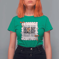 Basketball Game Day T Shirt For Women Retro Coquette Bow Gift For Sport Lovers - Wonder Print Shop