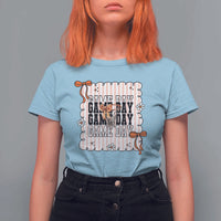 Basketball Game Day T Shirt For Women Retro Coquette Bow Gift For Sport Lovers - Wonder Print Shop
