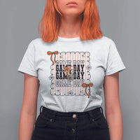 Basketball Game Day T Shirt For Women Retro Coquette Bow Gift For Sport Lovers - Wonder Print Shop