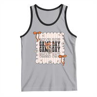 Basketball Game Day Tank Top Retro Coquette Bow Gift For Sport Lovers - Wonder Print Shop