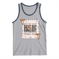 Basketball Game Day Tank Top Retro Coquette Bow Gift For Sport Lovers - Wonder Print Shop