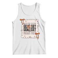 Basketball Game Day Tank Top Retro Coquette Bow Gift For Sport Lovers - Wonder Print Shop