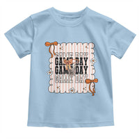 Basketball Game Day Toddler T Shirt Retro Coquette Bow Gift For Sport Lovers - Wonder Print Shop