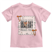 Basketball Game Day Toddler T Shirt Retro Coquette Bow Gift For Sport Lovers - Wonder Print Shop