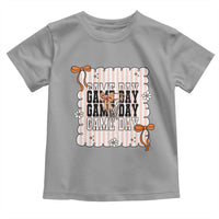 Basketball Game Day Toddler T Shirt Retro Coquette Bow Gift For Sport Lovers - Wonder Print Shop