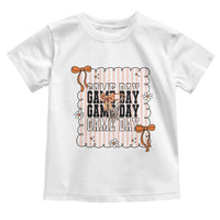 Basketball Game Day Toddler T Shirt Retro Coquette Bow Gift For Sport Lovers - Wonder Print Shop