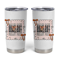 Basketball Game Day Tumbler Cup Retro Coquette Bow Gift For Sport Lovers