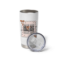 Basketball Game Day Tumbler Cup Retro Coquette Bow Gift For Sport Lovers