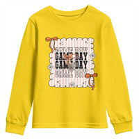 Basketball Game Day Youth Sweatshirt Retro Coquette Bow Gift For Sport Lovers - Wonder Print Shop