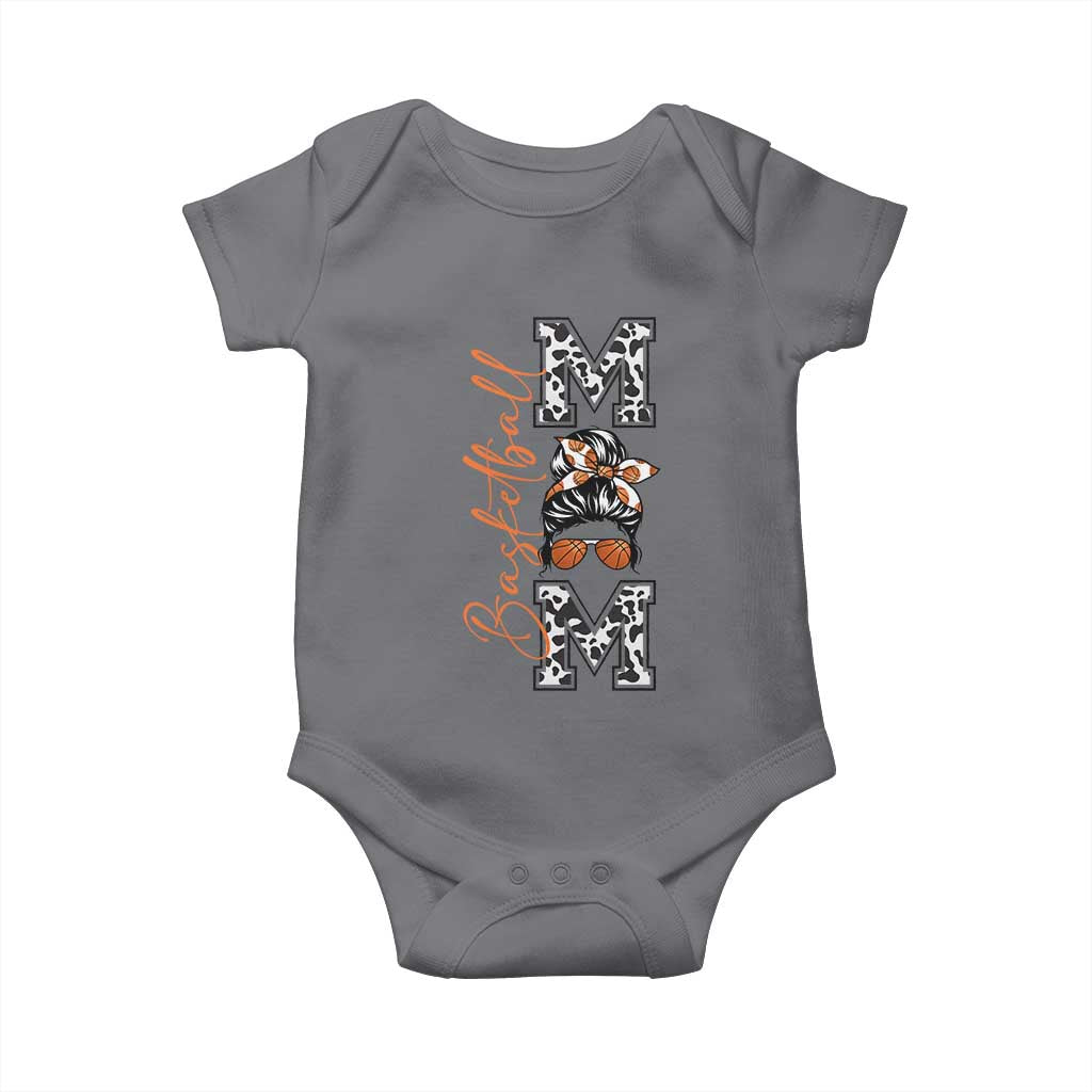 Basketball Mom Baby Onesie Retro Style Gift For Sports Lover - Wonder Print Shop