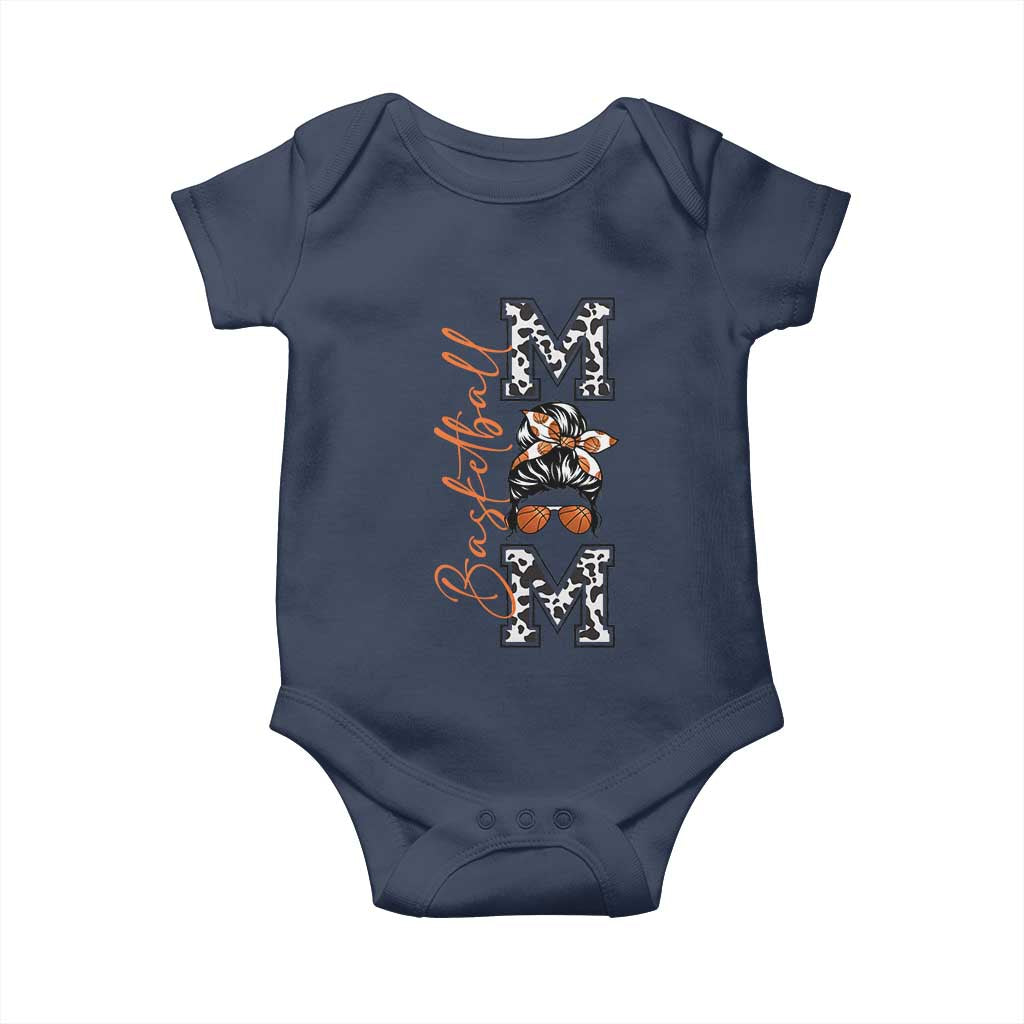 Basketball Mom Baby Onesie Retro Style Gift For Sports Lover - Wonder Print Shop