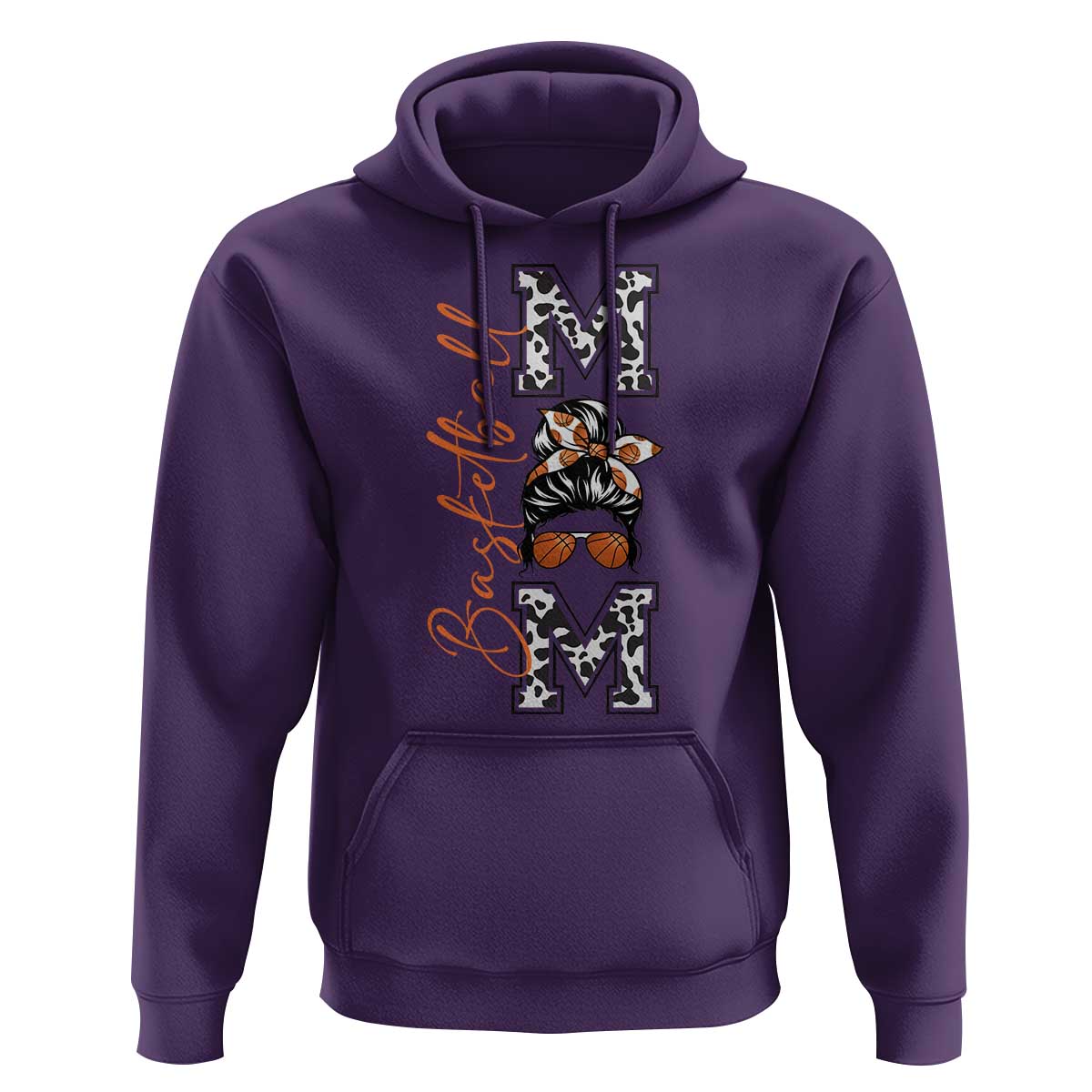 Basketball Mom Hoodie Retro Style Gift For Sports Lover - Wonder Print Shop
