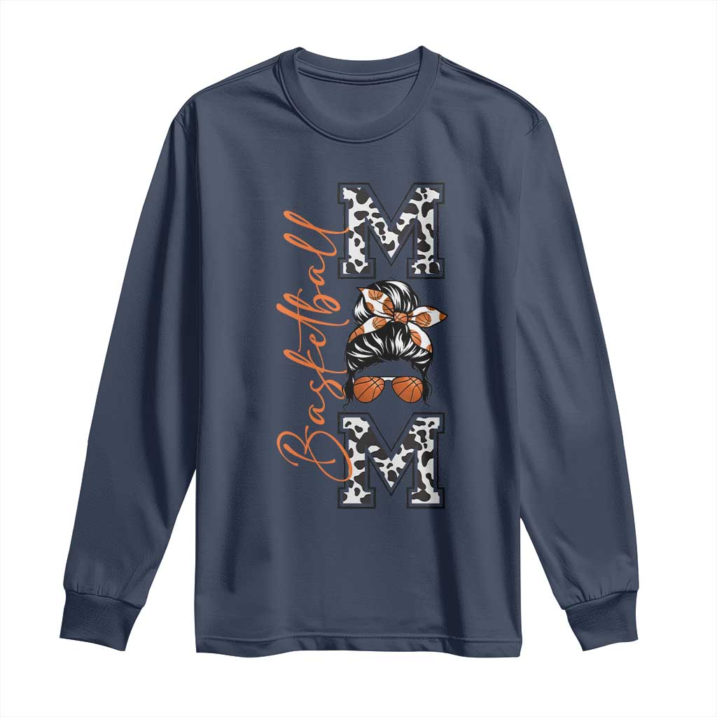 Basketball Mom Long Sleeve Shirt Retro Style Gift For Sports Lover - Wonder Print Shop