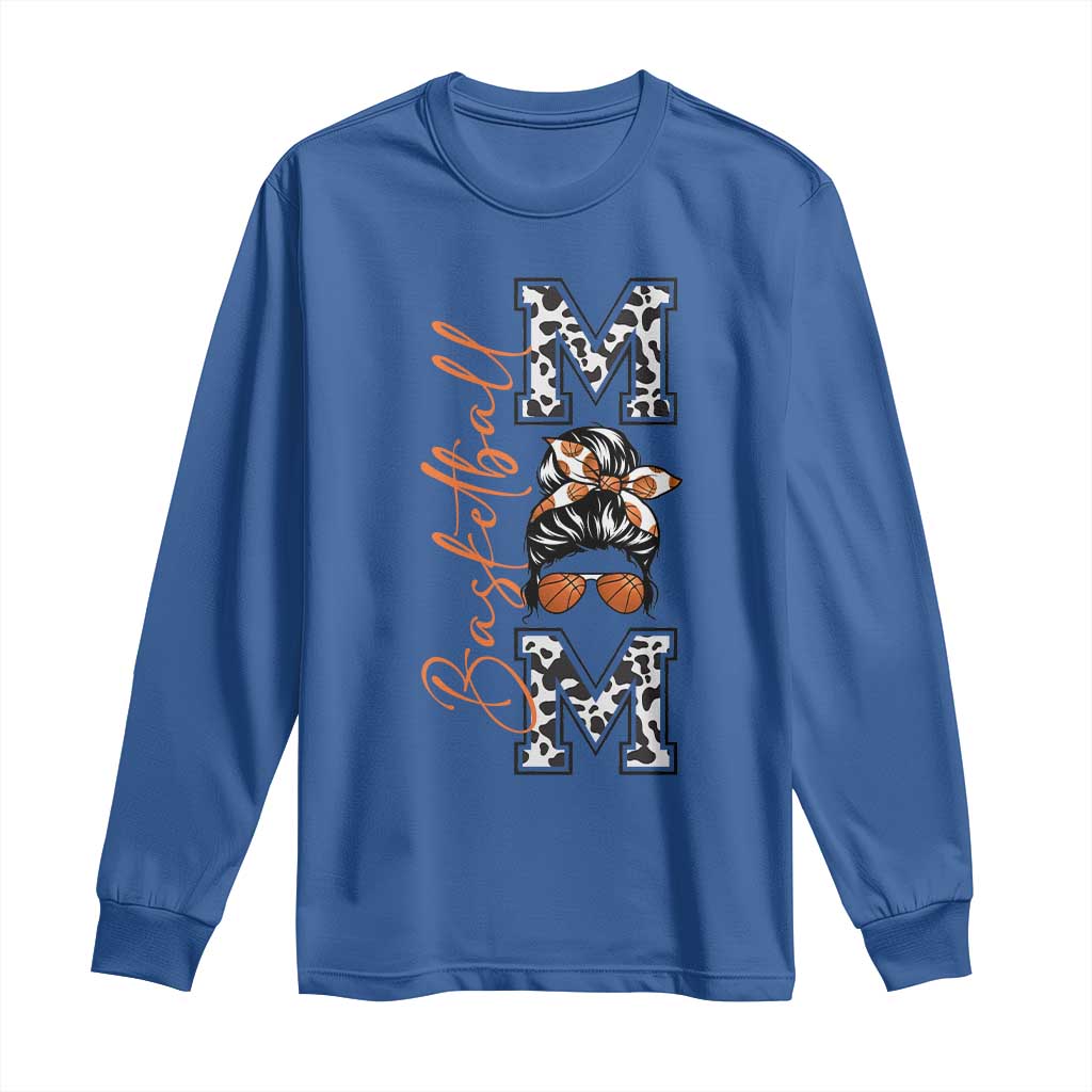 Basketball Mom Long Sleeve Shirt Retro Style Gift For Sports Lover - Wonder Print Shop