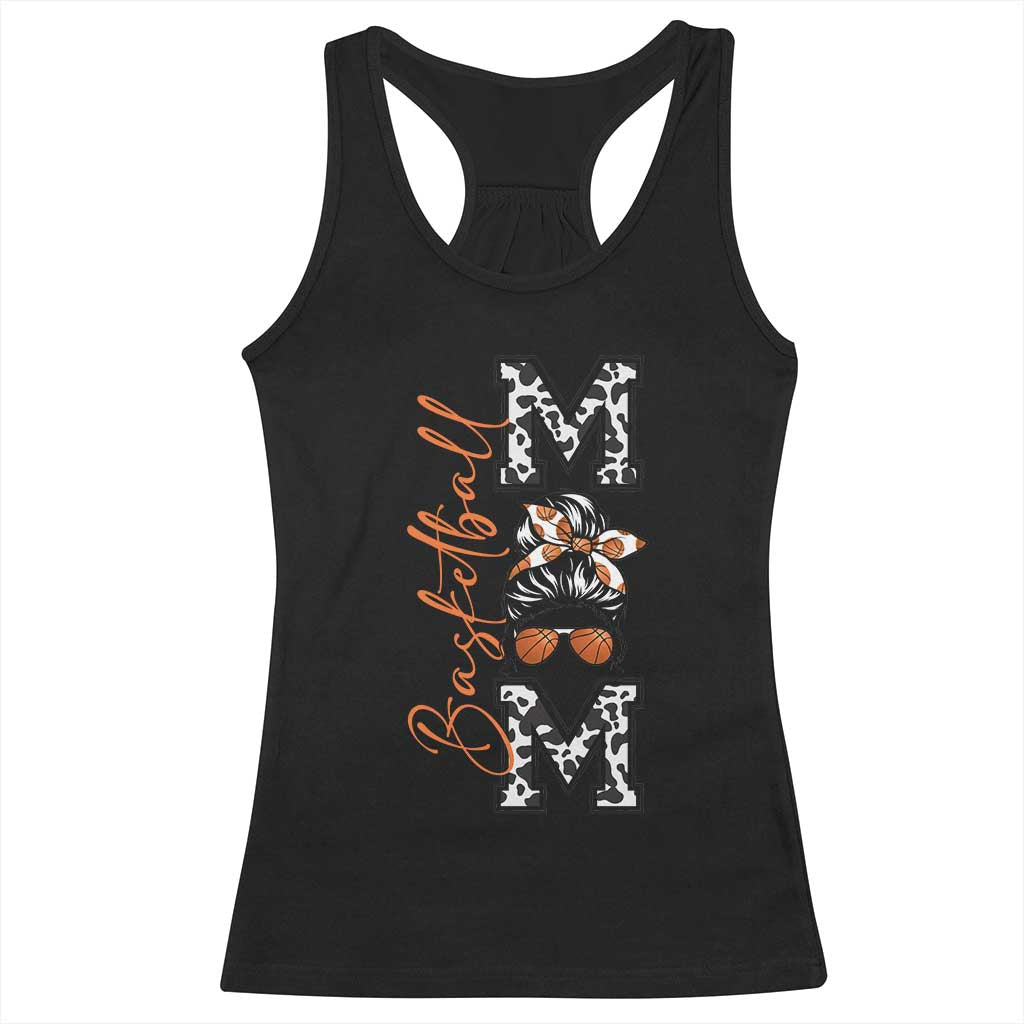 Basketball Mom Racerback Tank Top Retro Style Gift For Sports Lover - Wonder Print Shop