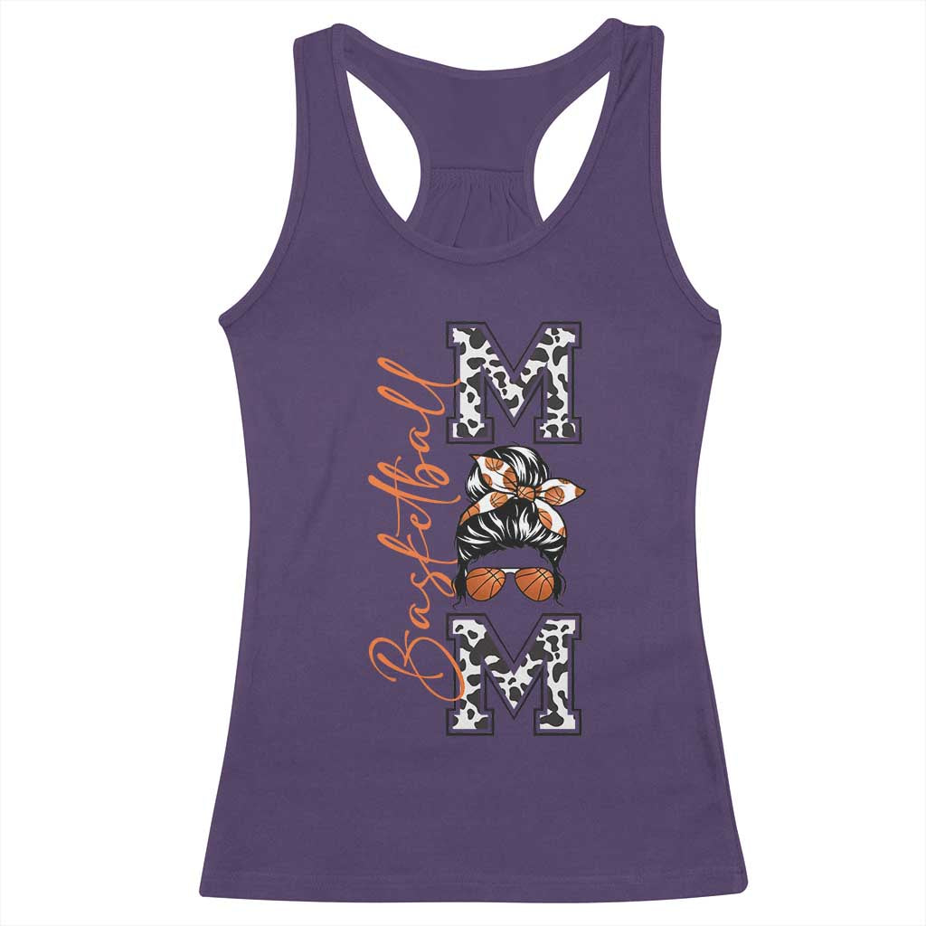 Basketball Mom Racerback Tank Top Retro Style Gift For Sports Lover - Wonder Print Shop
