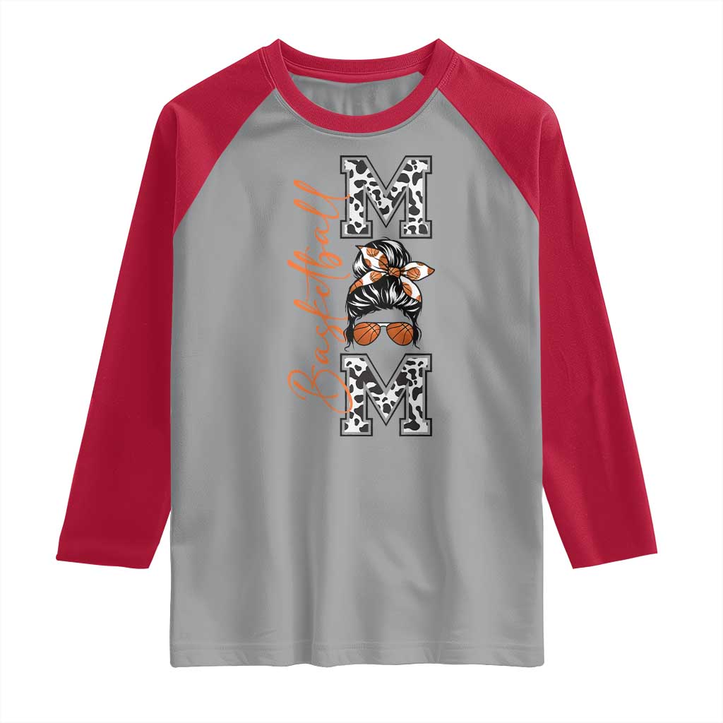 Basketball Mom Raglan Shirt Retro Style Gift For Sports Lover - Wonder Print Shop