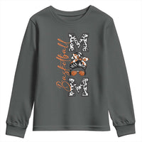 Basketball Mom Youth Sweatshirt Retro Style Gift For Sports Lover - Wonder Print Shop