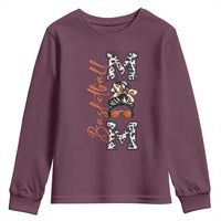 Basketball Mom Youth Sweatshirt Retro Style Gift For Sports Lover - Wonder Print Shop