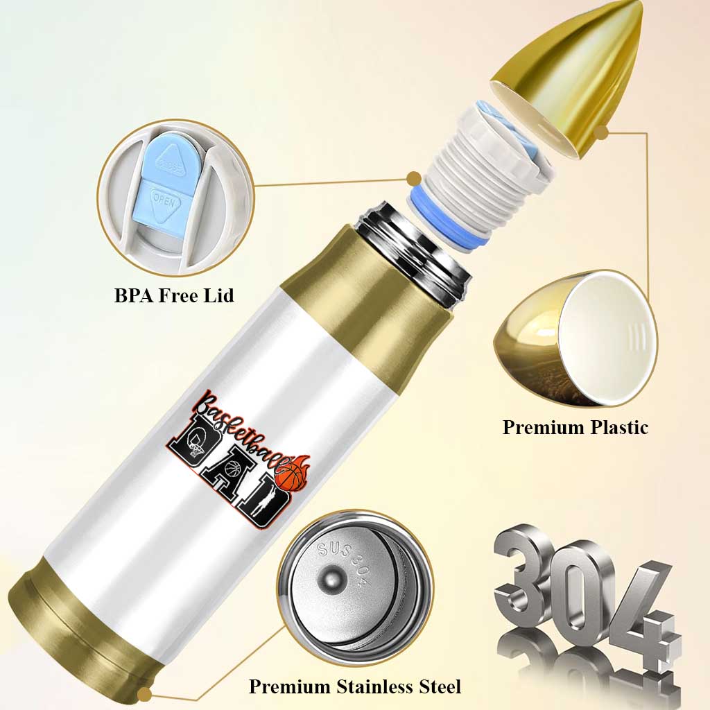 Basketball Dad Bullet Tumbler Gift For Sport Lover