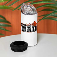Basketball Dad 4 in 1 Can Cooler Tumbler Gift For Sport Lover