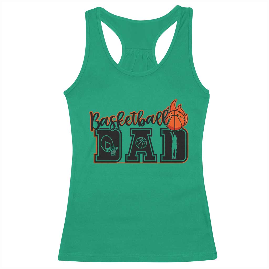 Basketball Dad Racerback Tank Top Gift For Sport Lover - Wonder Print Shop