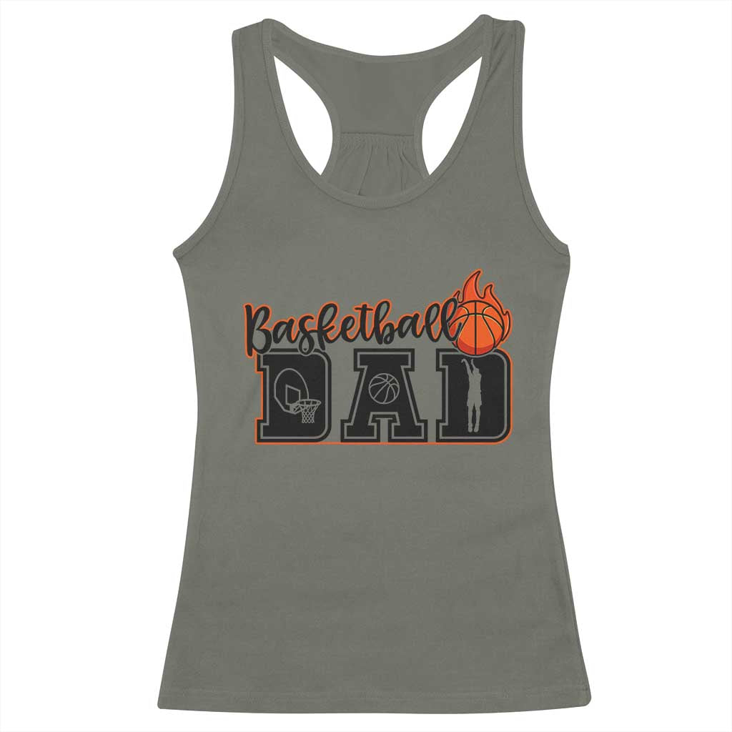 Basketball Dad Racerback Tank Top Gift For Sport Lover - Wonder Print Shop
