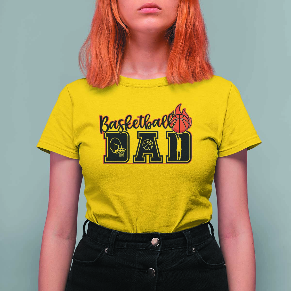 Basketball Dad T Shirt For Women Gift For Sport Lover - Wonder Print Shop
