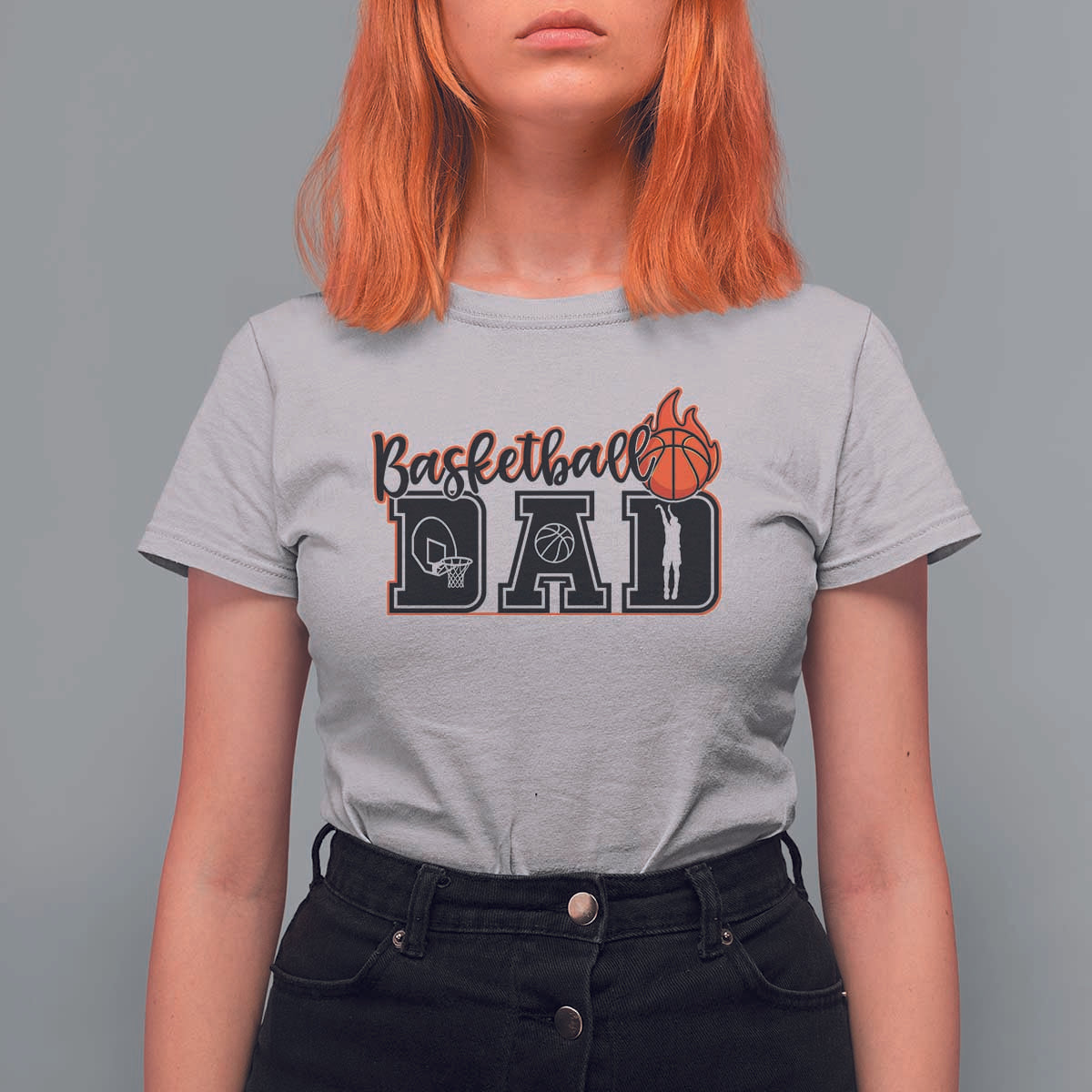 Basketball Dad T Shirt For Women Gift For Sport Lover - Wonder Print Shop