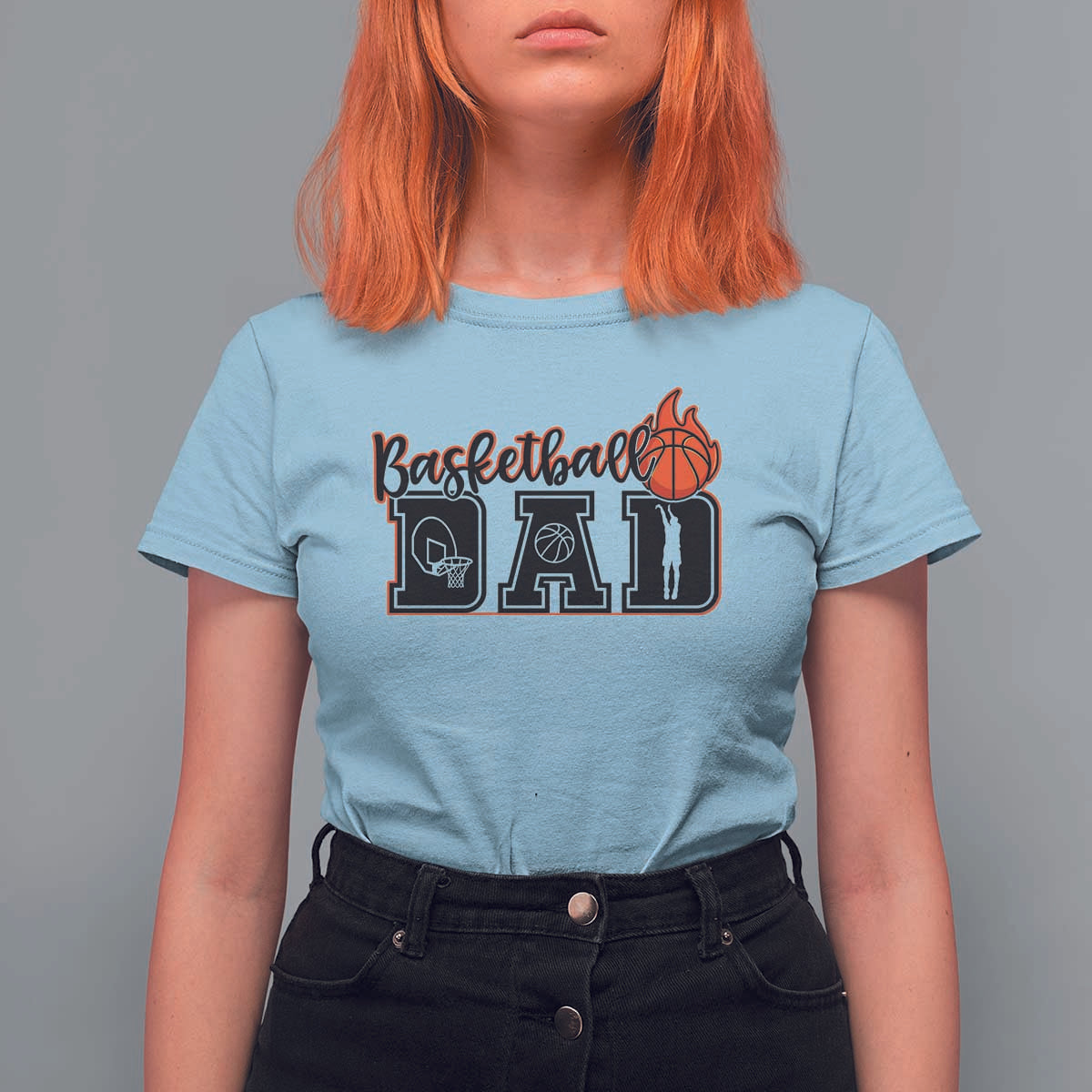 Basketball Dad T Shirt For Women Gift For Sport Lover - Wonder Print Shop