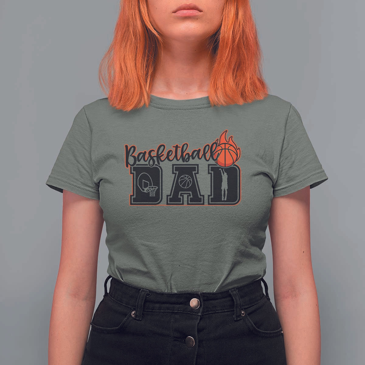 Basketball Dad T Shirt For Women Gift For Sport Lover - Wonder Print Shop