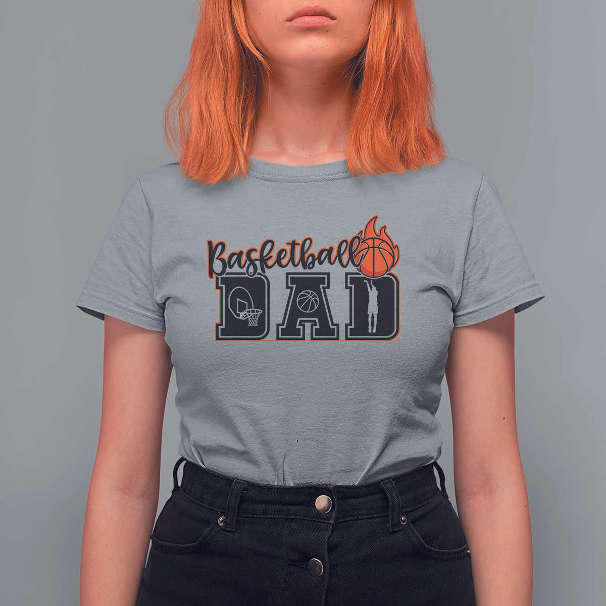 Basketball Dad T Shirt For Women Gift For Sport Lover - Wonder Print Shop