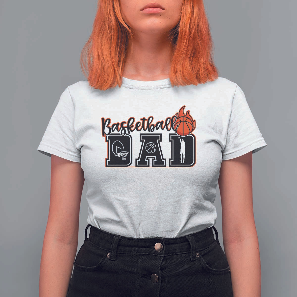 Basketball Dad T Shirt For Women Gift For Sport Lover - Wonder Print Shop