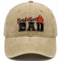 Basketball Dad Washed Cotton Baseball Cap Gift For Sport Lover