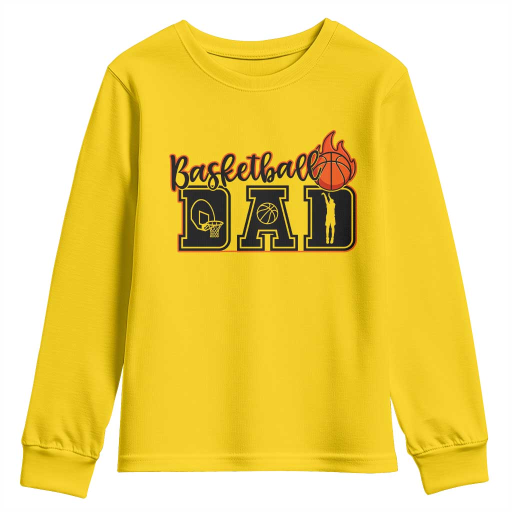 Basketball Dad Youth Sweatshirt Gift For Sport Lover - Wonder Print Shop