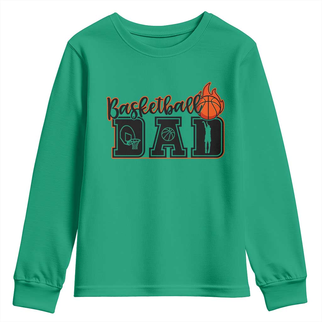 Basketball Dad Youth Sweatshirt Gift For Sport Lover - Wonder Print Shop